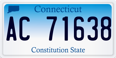 CT license plate AC71638