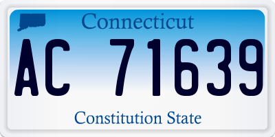 CT license plate AC71639