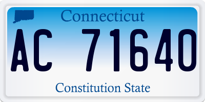 CT license plate AC71640