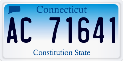 CT license plate AC71641