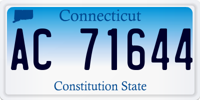 CT license plate AC71644