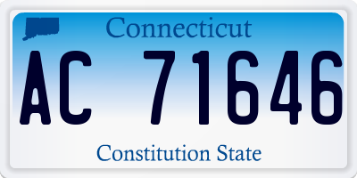 CT license plate AC71646