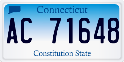 CT license plate AC71648