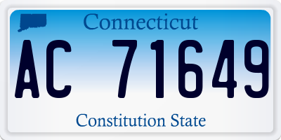 CT license plate AC71649