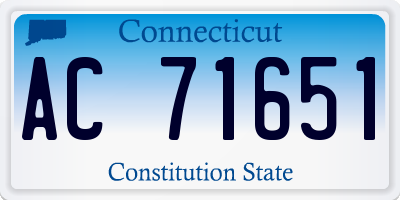 CT license plate AC71651