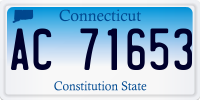 CT license plate AC71653