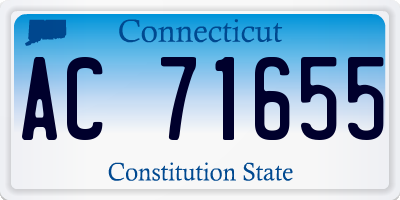 CT license plate AC71655