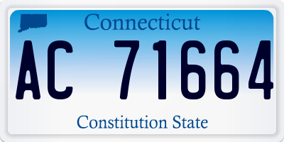 CT license plate AC71664