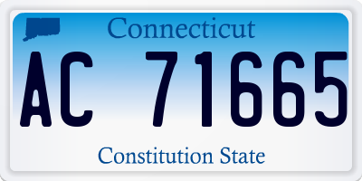 CT license plate AC71665