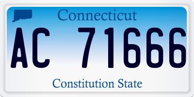 CT license plate AC71666