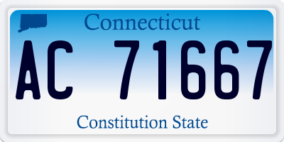 CT license plate AC71667