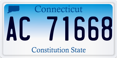 CT license plate AC71668