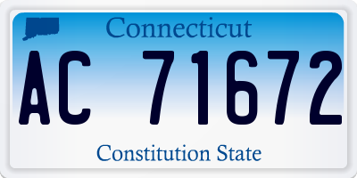 CT license plate AC71672