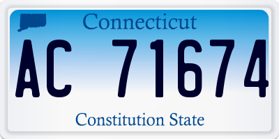 CT license plate AC71674