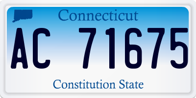 CT license plate AC71675