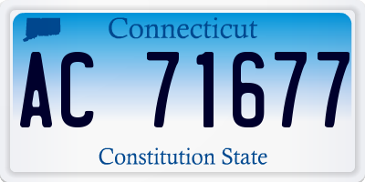 CT license plate AC71677