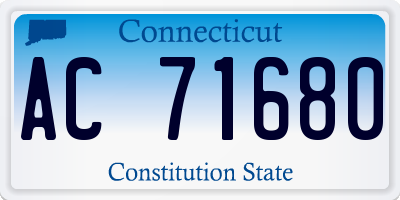 CT license plate AC71680