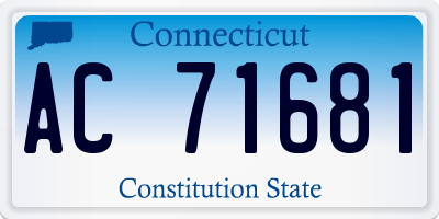 CT license plate AC71681