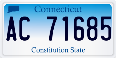 CT license plate AC71685