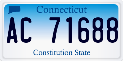 CT license plate AC71688