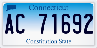 CT license plate AC71692