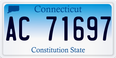CT license plate AC71697