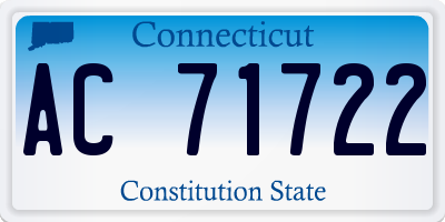 CT license plate AC71722