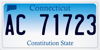 CT license plate AC71723