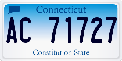 CT license plate AC71727