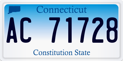 CT license plate AC71728