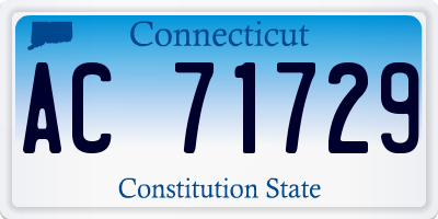 CT license plate AC71729