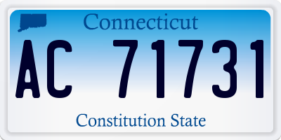 CT license plate AC71731