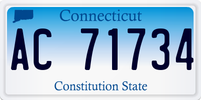 CT license plate AC71734