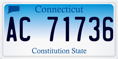 CT license plate AC71736