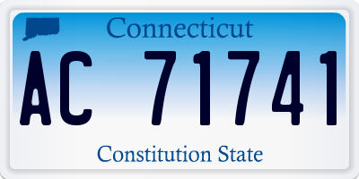 CT license plate AC71741