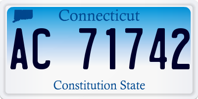 CT license plate AC71742