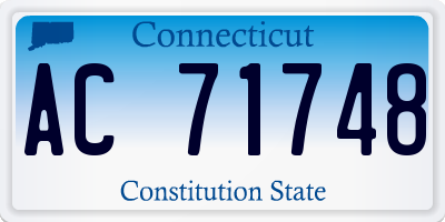 CT license plate AC71748