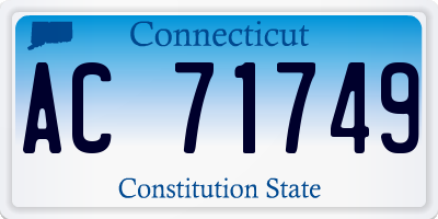 CT license plate AC71749