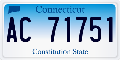 CT license plate AC71751