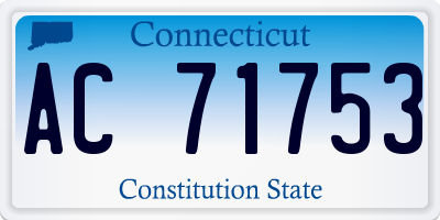 CT license plate AC71753