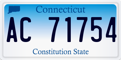 CT license plate AC71754