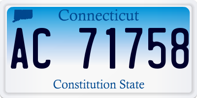 CT license plate AC71758