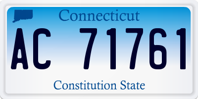 CT license plate AC71761