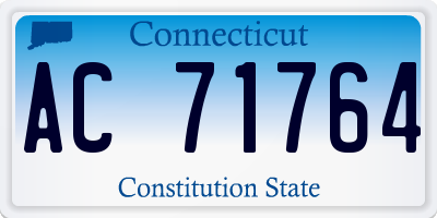 CT license plate AC71764