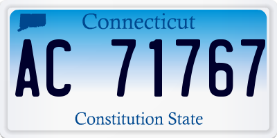 CT license plate AC71767