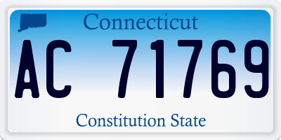 CT license plate AC71769
