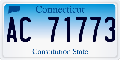 CT license plate AC71773