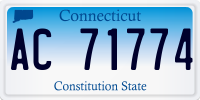 CT license plate AC71774