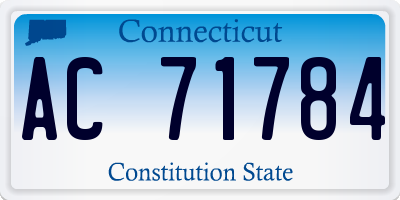 CT license plate AC71784