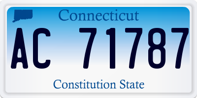 CT license plate AC71787
